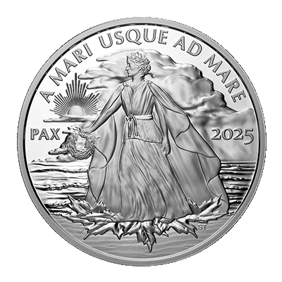 A picture of a Pièce Dollar de la paix en argent de 5 oz (2025)